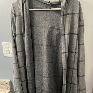 Hooded Long Sleeve Cardigan, Size Large